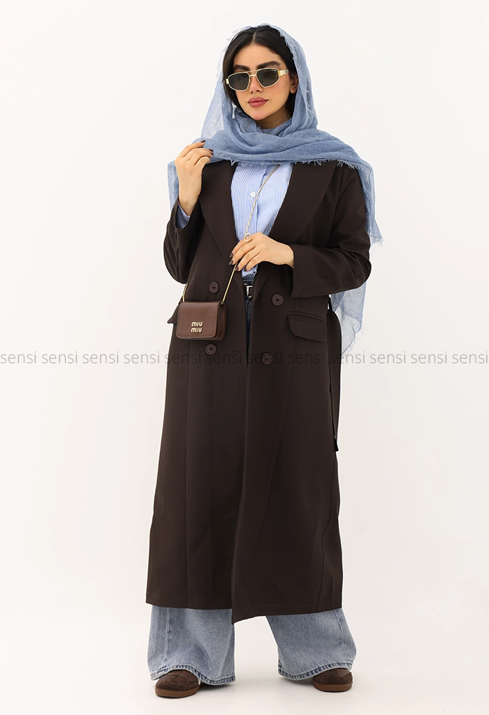 مانتو مانتو بلند یقه بلیزر @کد1005383